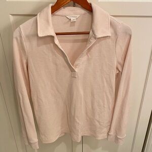 Caslon Soft Pink Waffle Knit Top